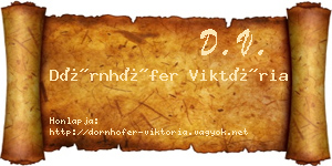 Dörnhöfer Viktória névjegykártya
